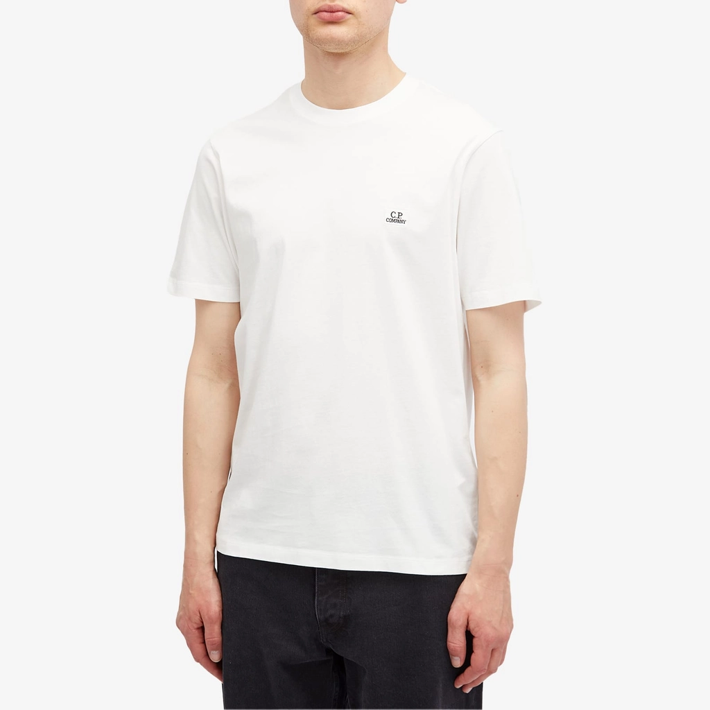 CP Company Men's Logo Patch T-Shirt Gauze White